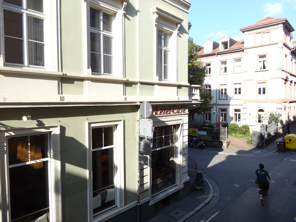 View from my room, which is not much of a view. That bakery is really good, though, and it opens every day (yes, even on Sundays!)