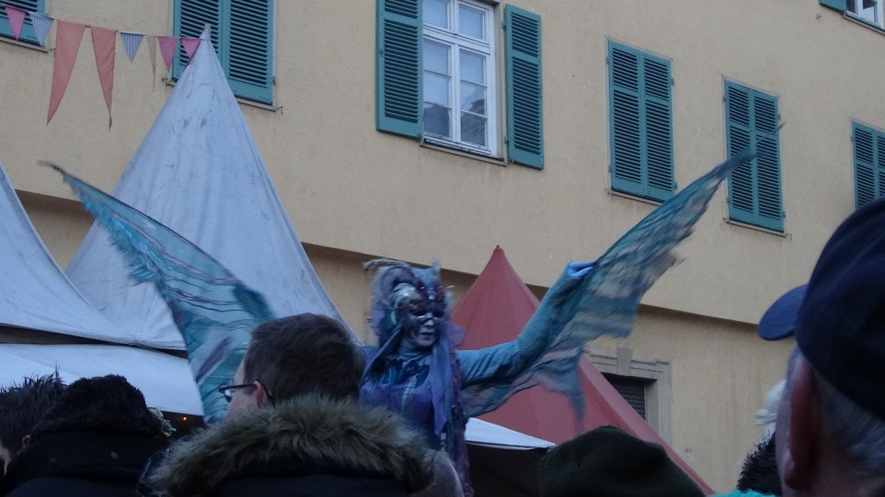 Butterfly lady/ fairy at the parade.