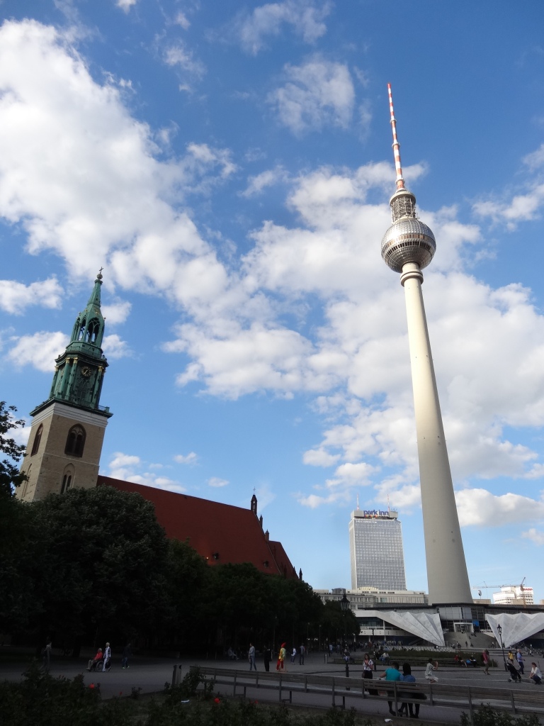 Marienkirche (St. Mary's Church) and Berliner Fernsehturm (TV Tower) 